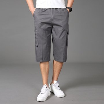

Season Men's New Casual Pants Cropped Trousers Men's Middle-aged Pants Men's Shorts Cropped Trousers Men's Clothing