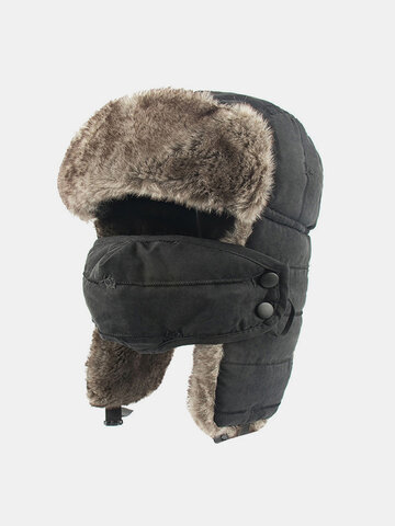 Men Cold-proof  Thicken Winter With Mask Trapper Hat