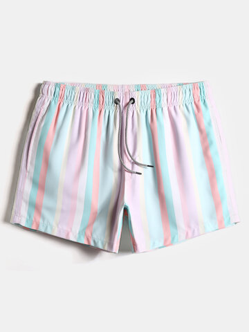 StripeQuick Dry Swimming Board Shorts