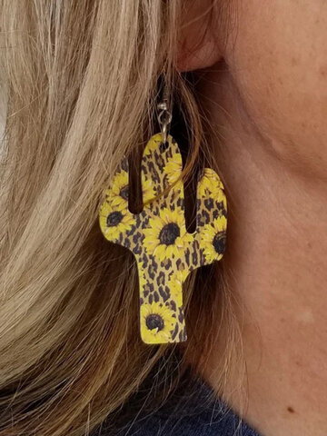 Sunflower Pattern Earrings