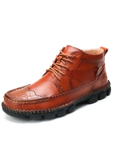 Menico Men Non Slip Wearable Casual Leather Boots