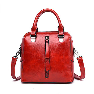 Women Vintage PU Leather Handbag Casual Crossbody Bag