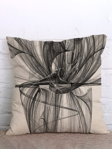 Ink Painting Cotton Linen Cushion Cover