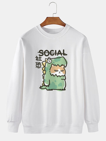 Cartoon Animal Graphic Sweatshirts