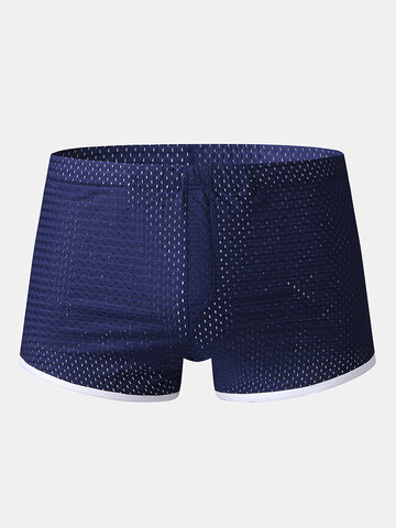 Mesh  Casual Side Stripe Boxer Shorts
