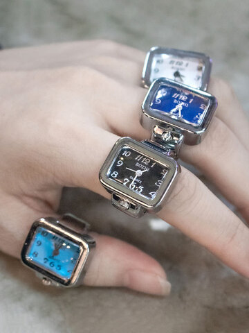 Миниатюрное кварцевое кольцо из нержавеющей стали 4 цвета Watch
