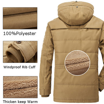 Thicken Multi Pockets Hooded Jackets
