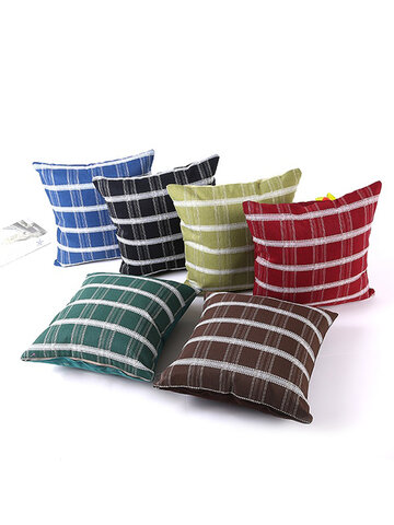 45x45 CM choix multicolore rayure motif taie d'oreiller bureau sieste décor à la maison housse de coussin