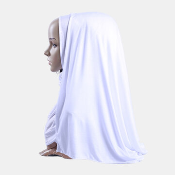 Mercerized Cotton Long Hejab Head Shawls Hijab Amira Islamic