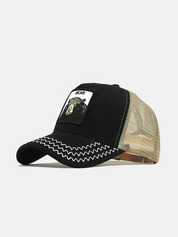 Animal Embroidered Net Hat Hip-hop Baseball Caps