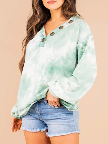 Ombre Tie Dye Printed Blouse