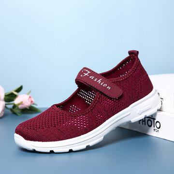 Big Size Mesh Breathable Comfy Walking Sneakers