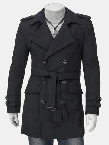 British Style Overcoat Double Breasted