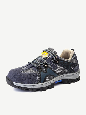 Men Lace Up Safety Work Shoes