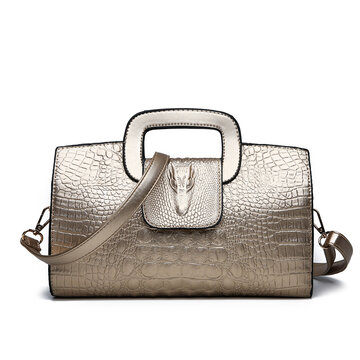 Women Retro Crocodile Pattern Handbag