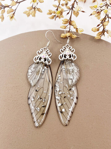Long Cicada Wings Gradient Earrings