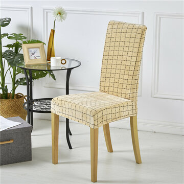 Plush Plaid Elastic Chair Cover
