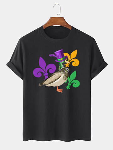 Funny Duck Print T-Shirts