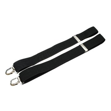 

Men Women 4 Clips Black No Cross-strap Suspenders