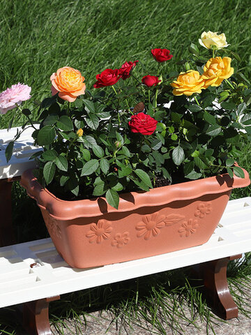 Embossed resin flower pot gardening decoration 