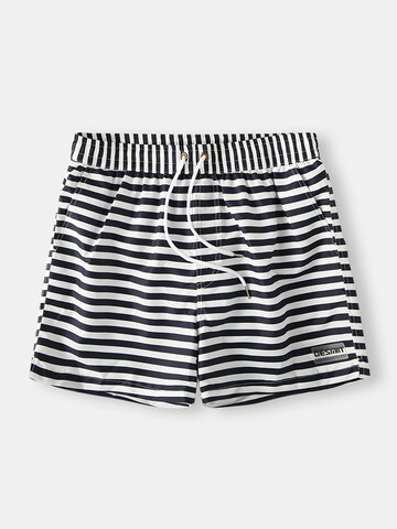 Casual Stripe Mesh Liner Shorts