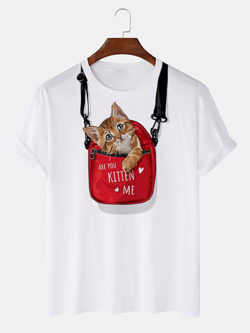 T-shirt con stampa di gatti 3D