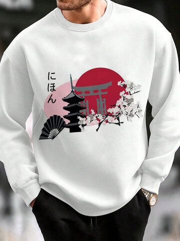 Cherry Blossoms Landscape Sweatshirts