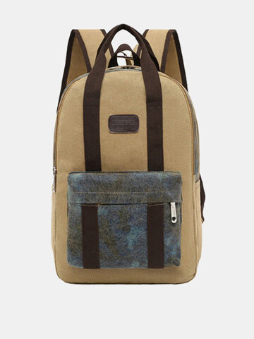 Canvas Fabric Large Capacity Backpack