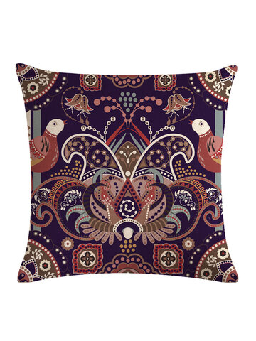 Funda de almohada bohemia, funda de cojín de algodón de lino con estampado creativo, decoración de sofá para el hogar, funda de almohada