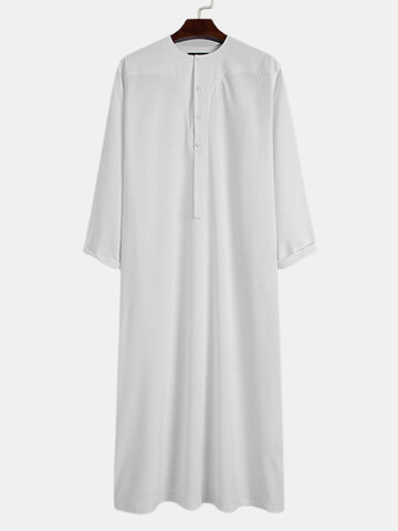 Plus Size Solid Kaftan Robe