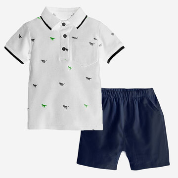 Boy's Dinosaur T-shirts+Pants Set For 1-8Y