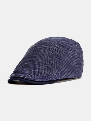Mens Unisex Retro Solid Color Beret Hat Casual Travel Sunscreen Flat Golf Caps