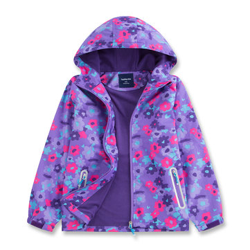 Waterproof Floral Girls Raincoat For 4Y-13Y