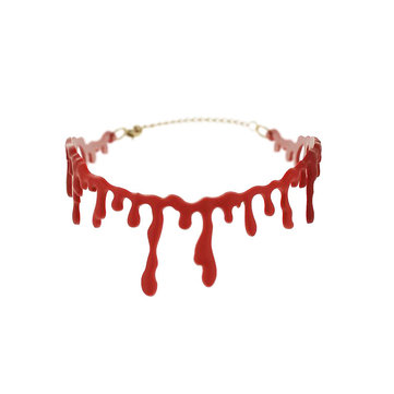 

Halloween Clothing Cute Ropa Necklace Blood Red Collar Sangre Punk Horror