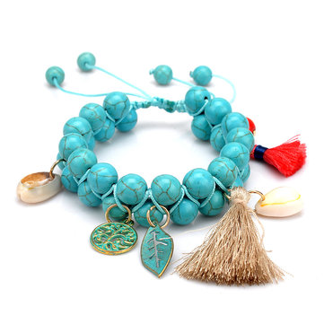 Bohemian Woven Turquoise Bracelets 