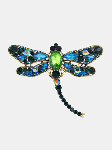 Luxury Dragonfly Crystal Brooches