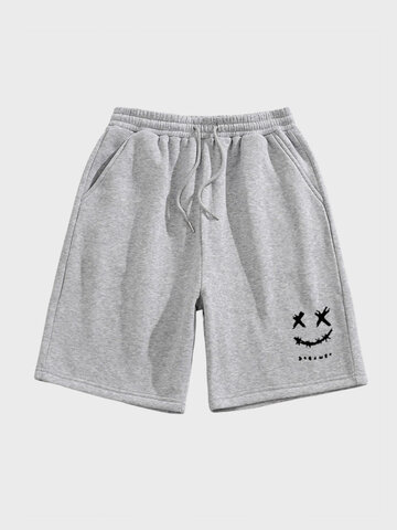 Shorts mit lustigem Smiley-Print