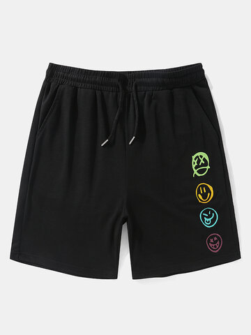 Colorful Smile Face Graphics Shorts