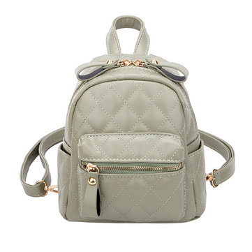 Women Casual  Rhombic  Small Backpack Student Bag 