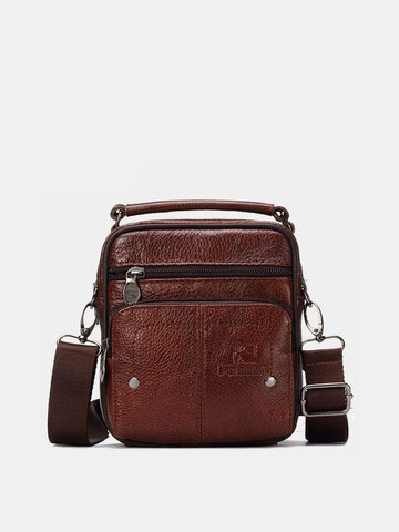 Genuine Leather Vintage Messenger Bag Casual Shoulder Bag