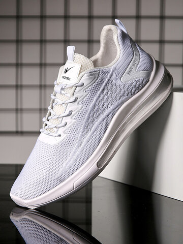 Men Knitted Fabric Air-cushion Sneakers