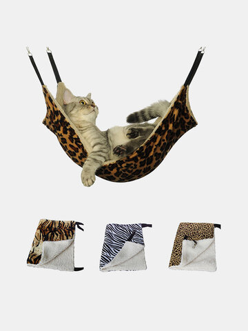 Zebra Pattern Warm Hanging Cat Bed Mat