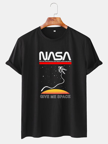 Astronaut Pattern Print Summer T-Shirts