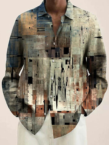 Allover-Hemden mit abstraktem Print