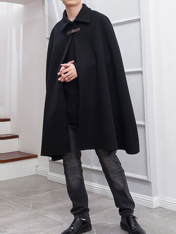 Loose Mid-length Cloak Overcoat