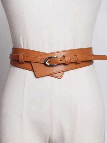 Women Leather Pin Buckle Belt