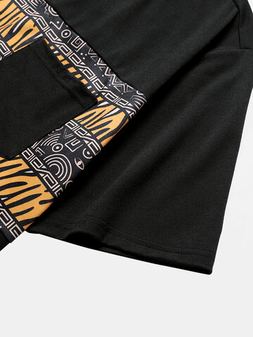 Tribal Geometric Patchwork T-Shirts
