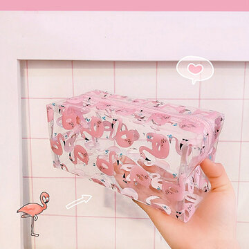 PVC Flamingo Cosmetic Bag