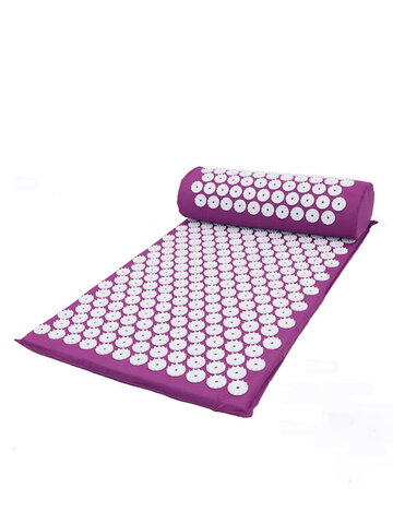 Acupressure Mat and Neck Pillow Set Relieves Stress and Sciatic Pain for Optimal Health and Wellness with Handle Box for Storage and Travel