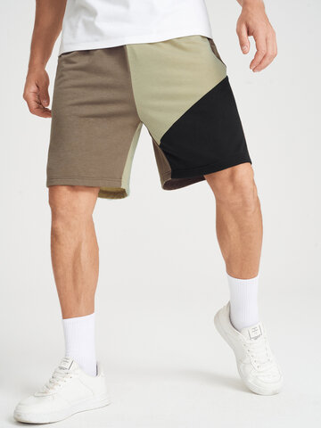 Irregular Color Block Shorts
